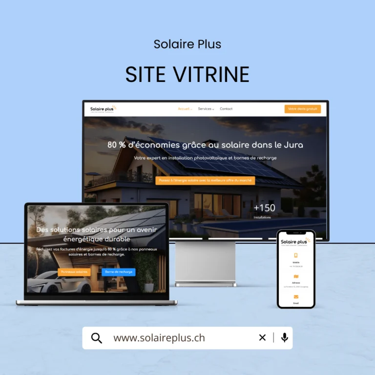 site vitrine Solar Plus créé par Progweb